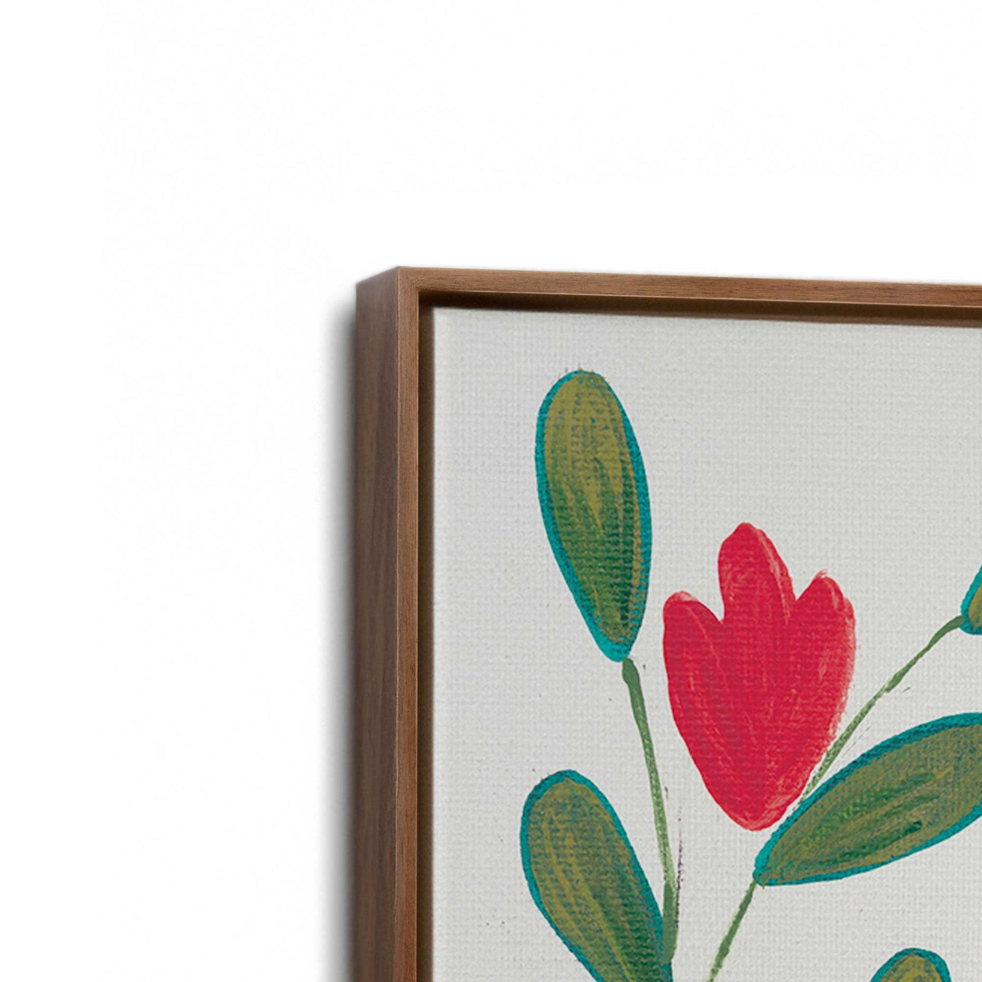 [Color:Walnut], Picture of art in a Walnut frame at an angle