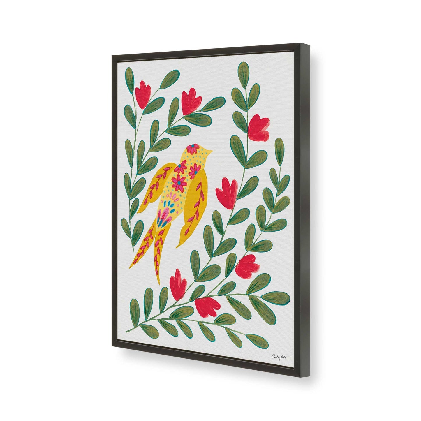 [Color:Satin Black], Picture of art in a Satin Black frame of the corner