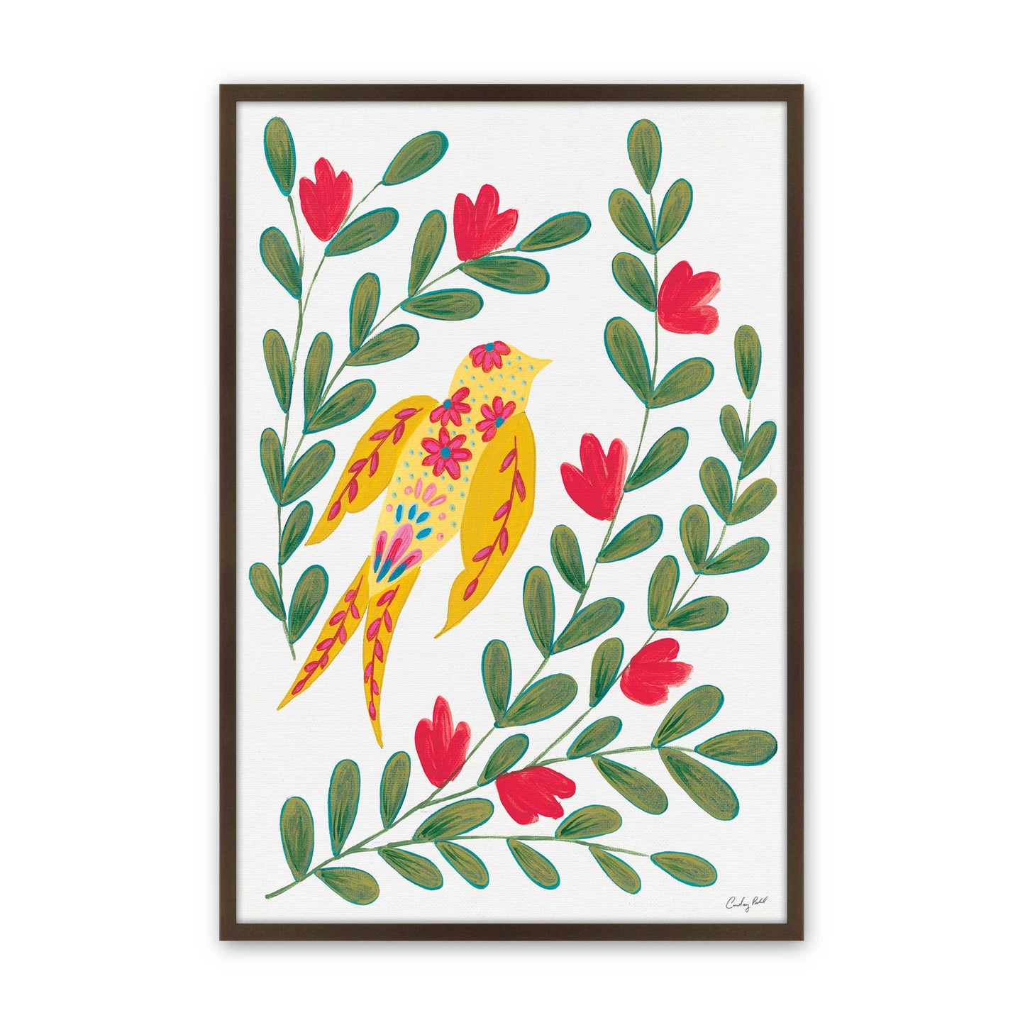[Color:Brown], Picture of art in a Brown frame