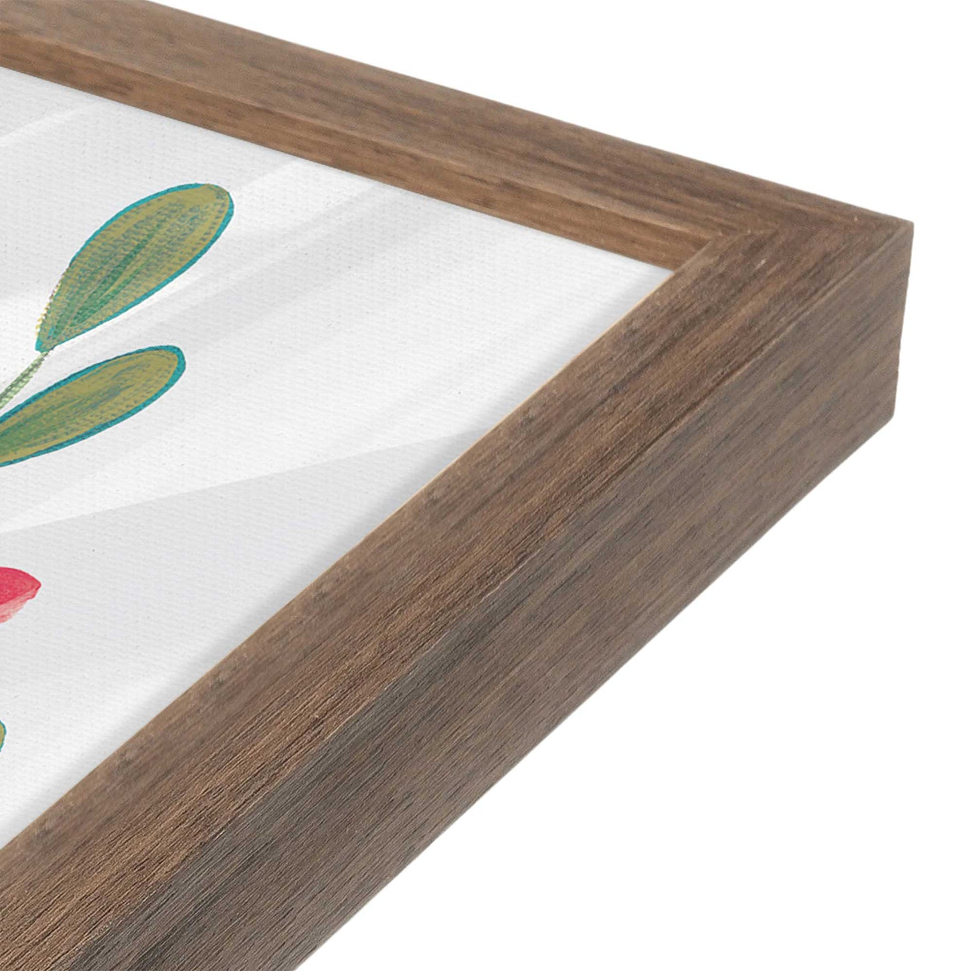 [Color:Walnut], Picture of art in a Walnut frame at an angle