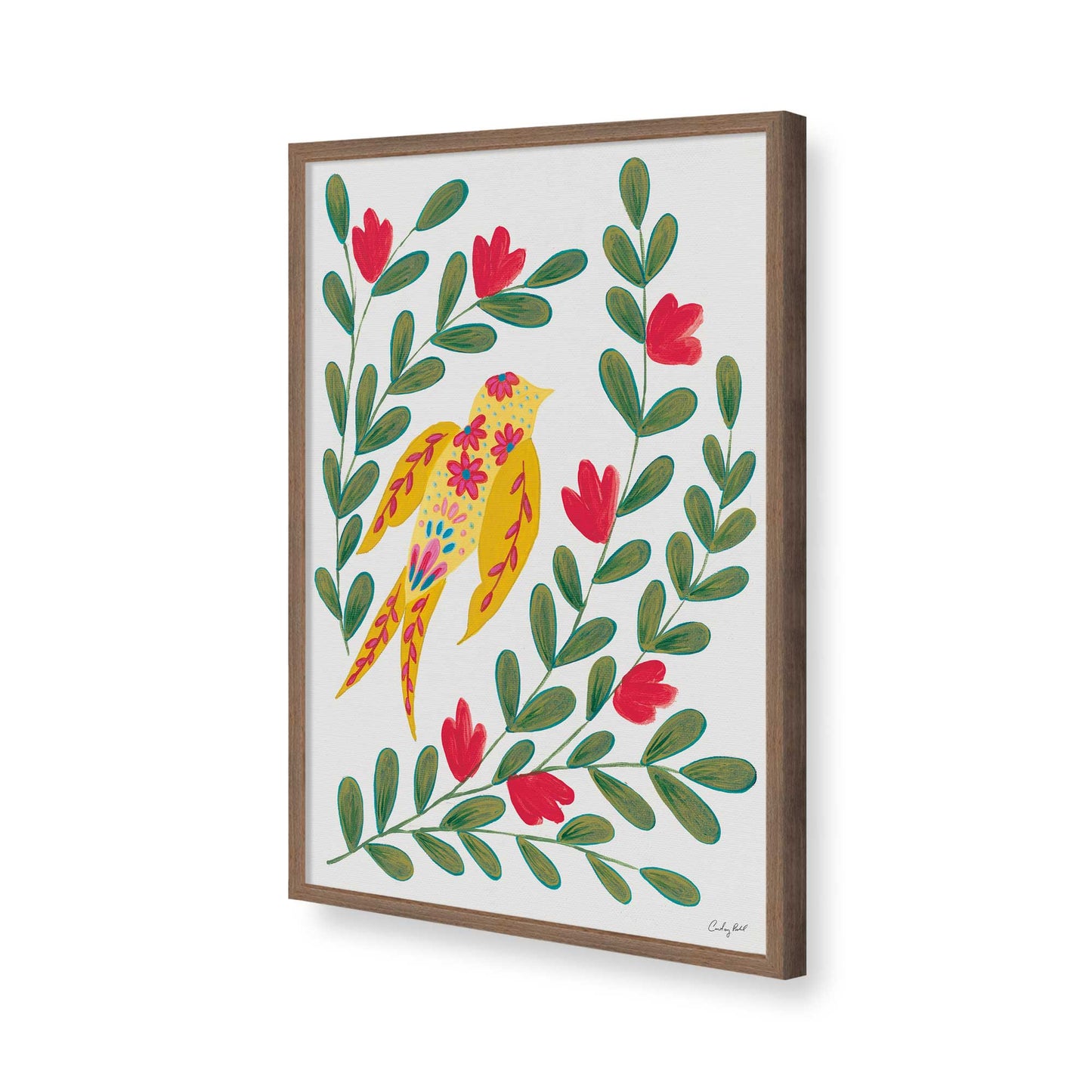 [Color:Walnut], Picture of art in a Walnut frame of the corner