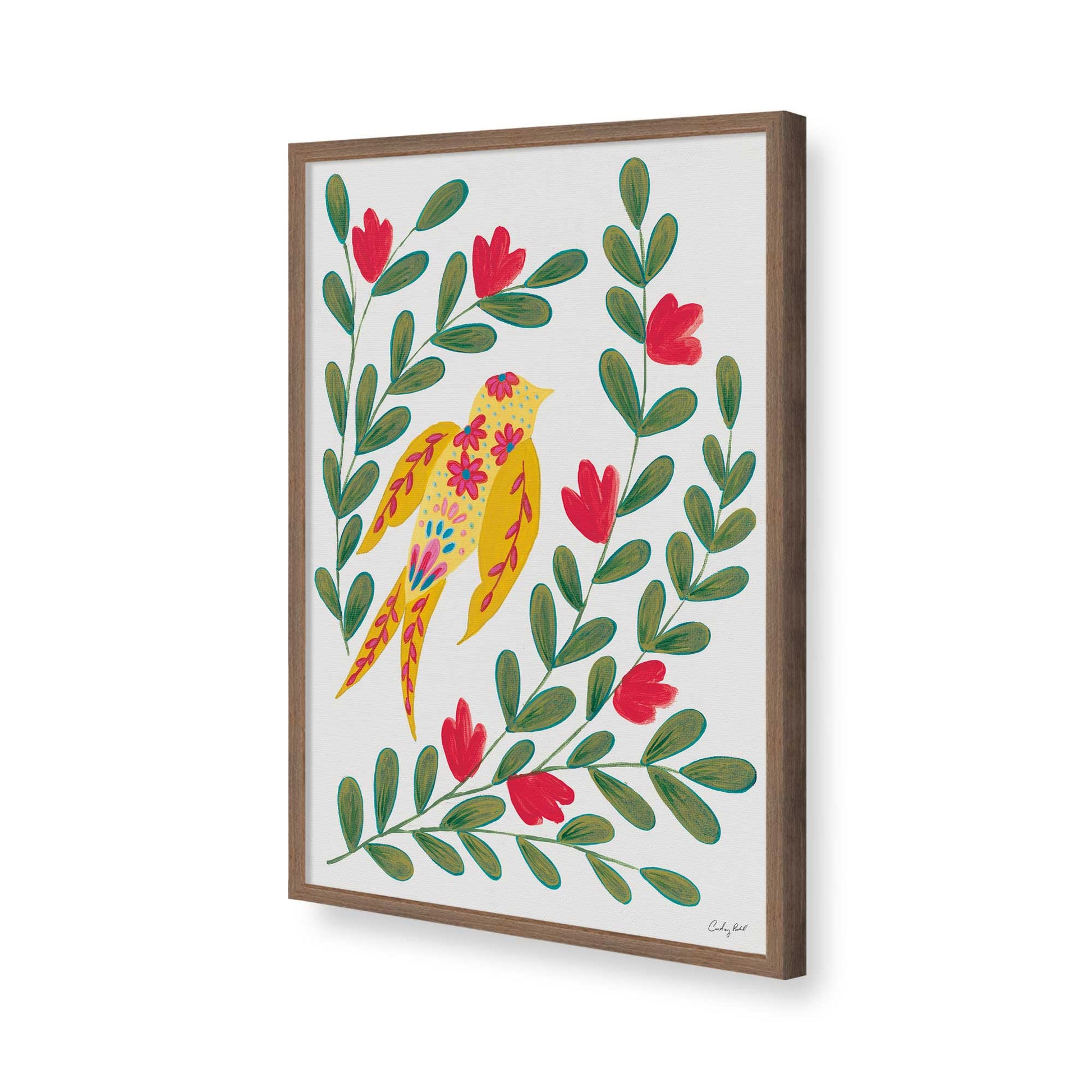 [Color:Walnut], Picture of art in a Walnut frame of the corner