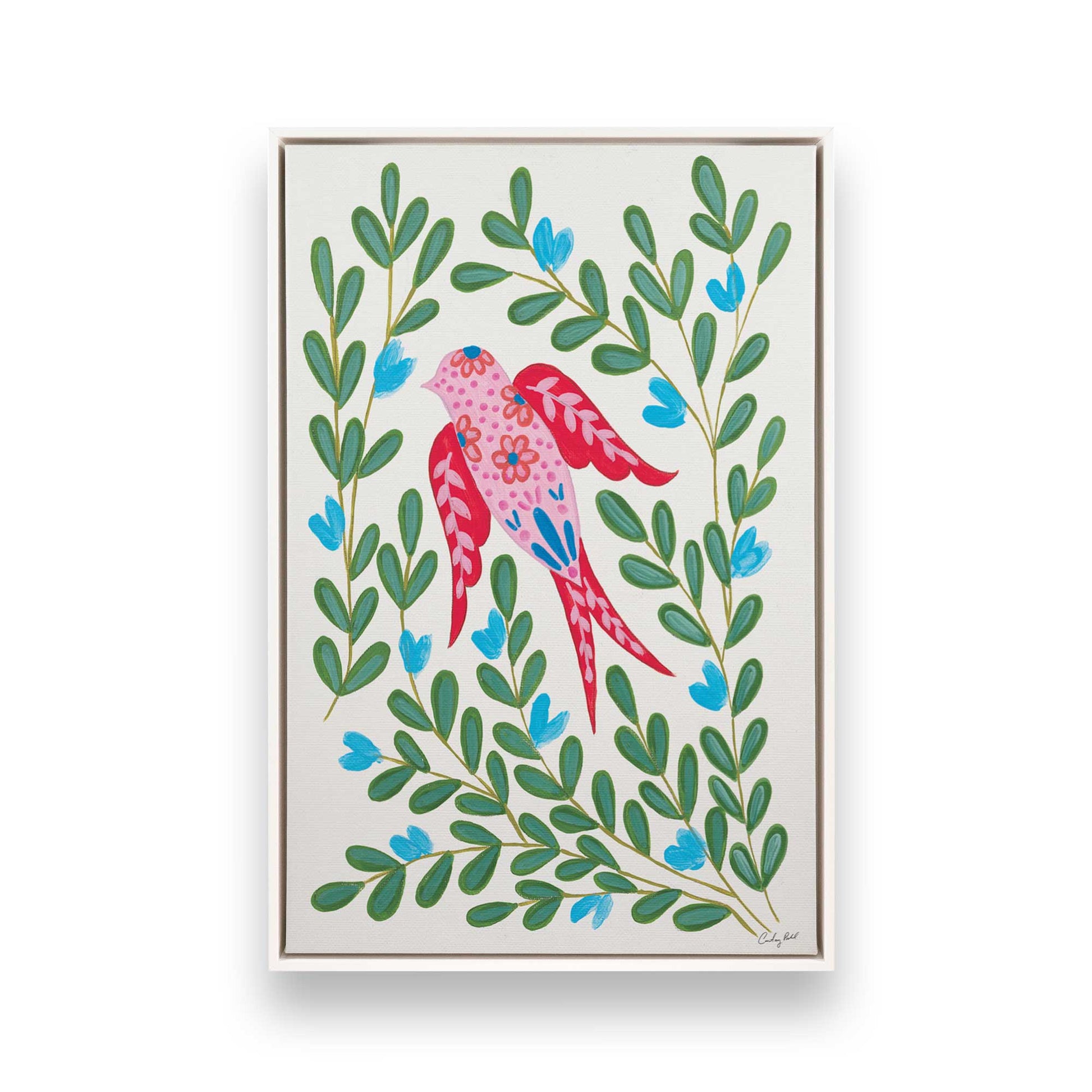 [Color:Opaque White], Picture of art in a White frame