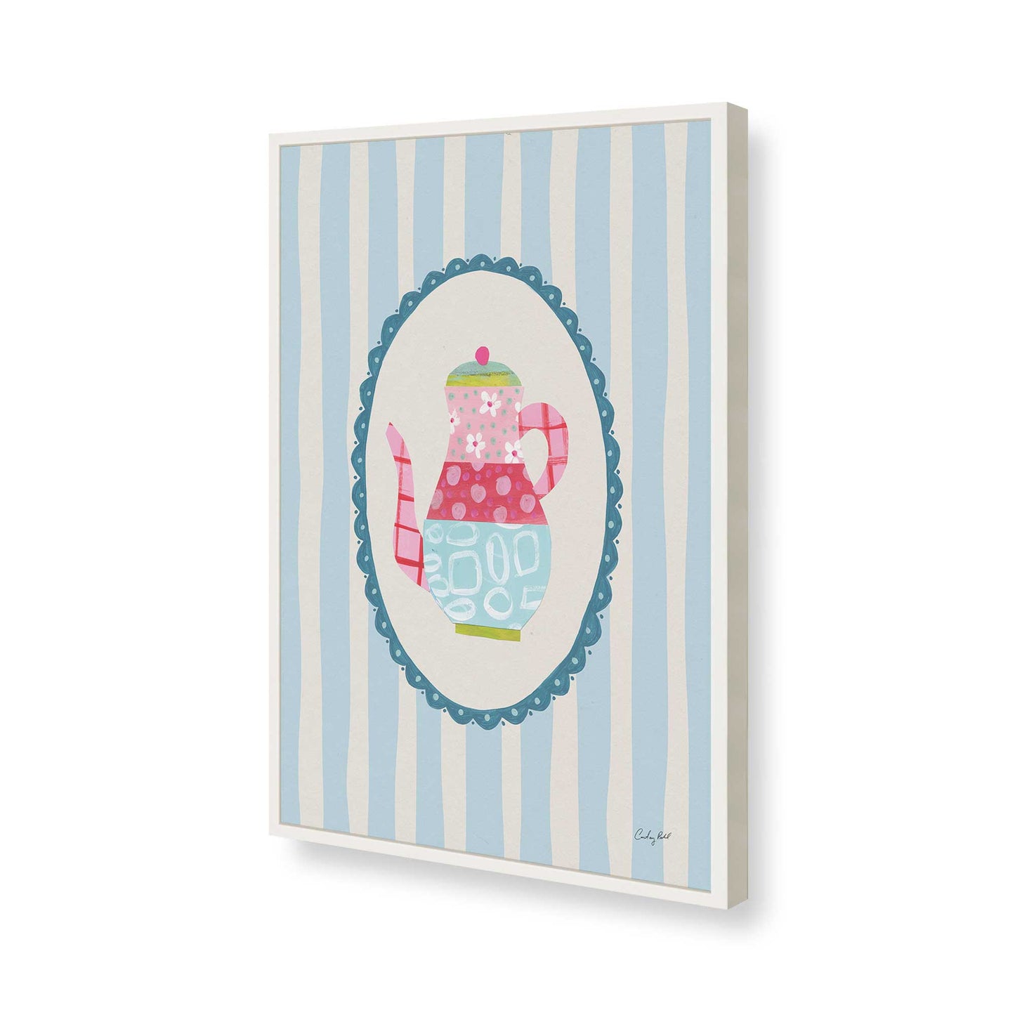 [Color:Opaque White], Picture of art in a Opaque White frame of the corner