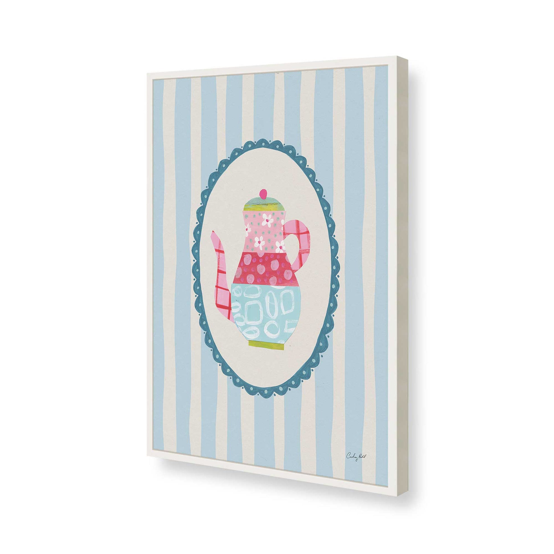 [Color:Opaque White], Picture of art in a Opaque White frame of the corner