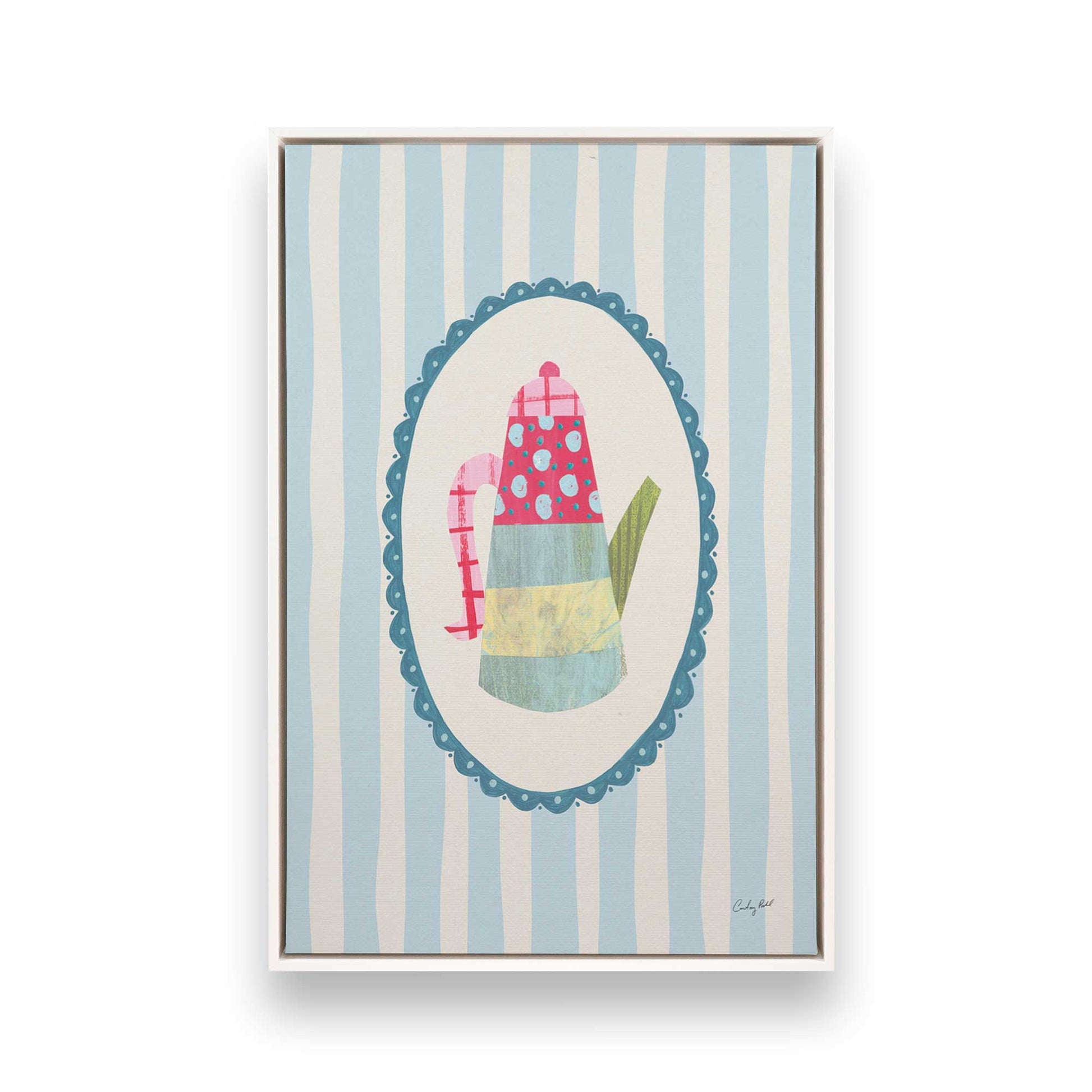 [Color:Opaque White], Picture of art in a White frame