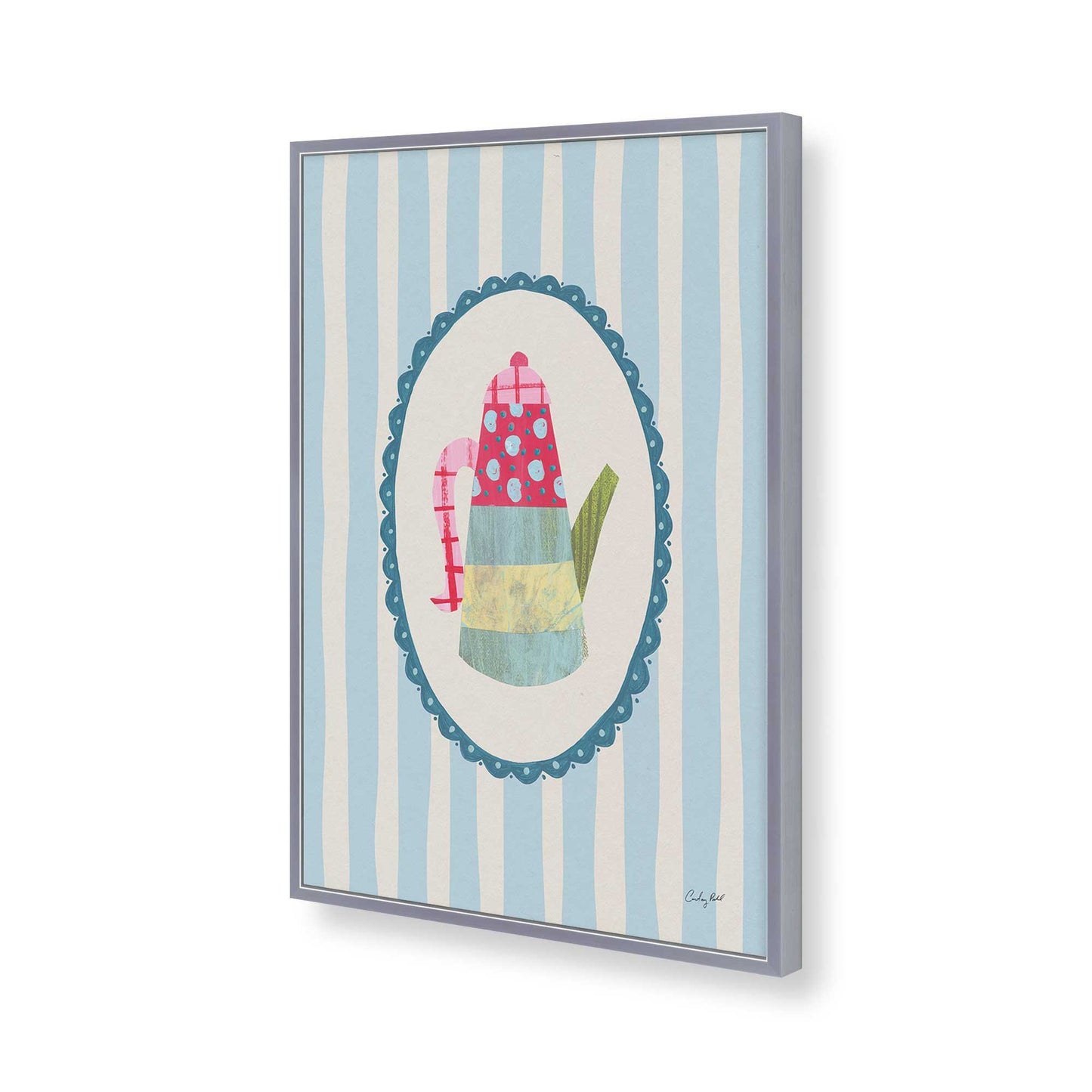 [Color:Polished Chrome], Picture of art in a Polished Chrome frame of the corner