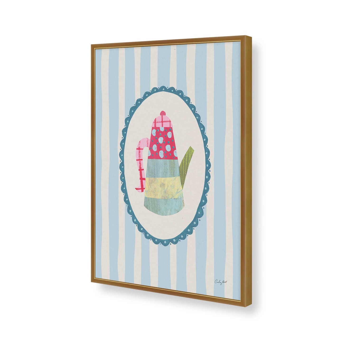 [Color:Polished Gold], Picture of art in a Polished Gold frame of the corner