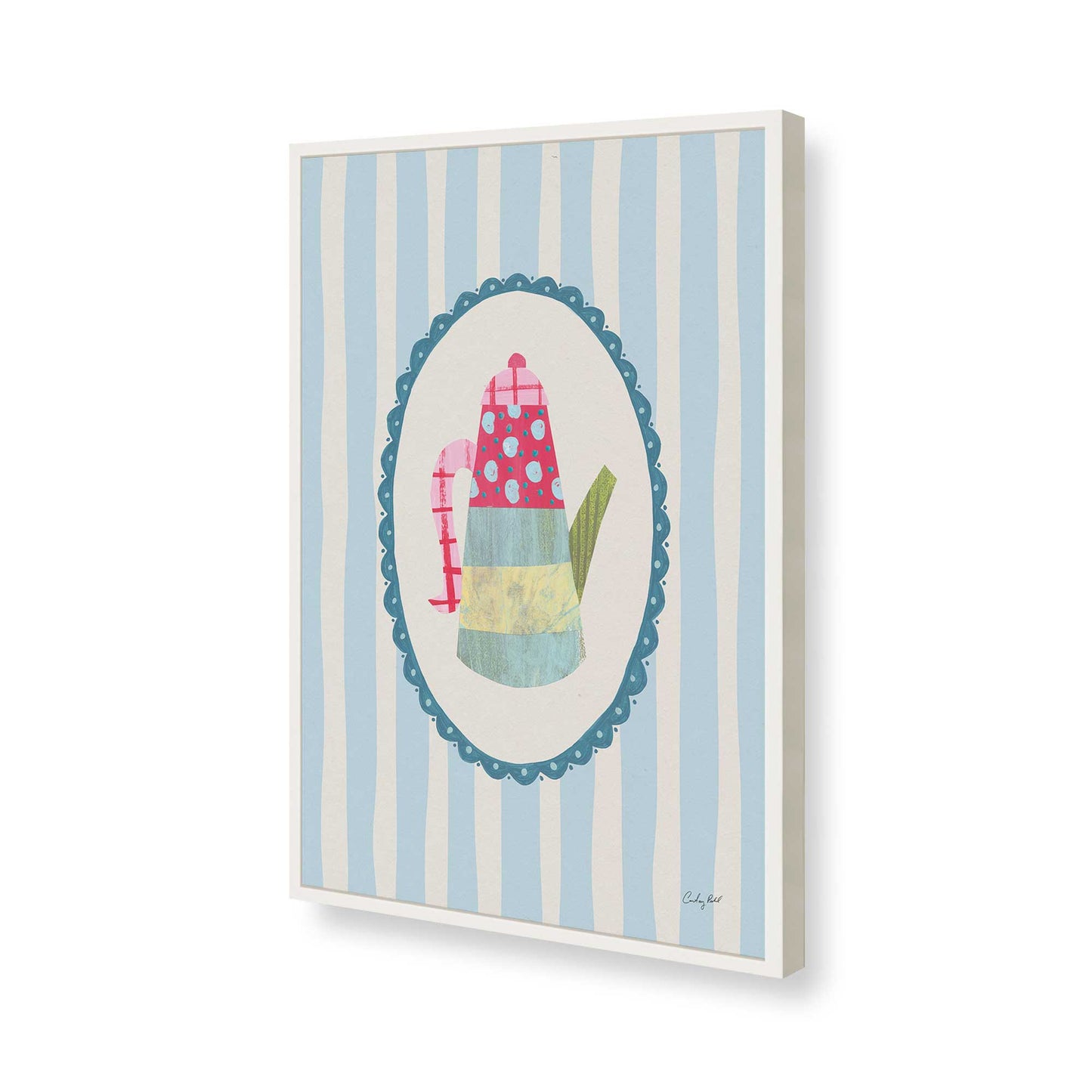 [Color:Opaque White], Picture of art in a Opaque White frame of the corner