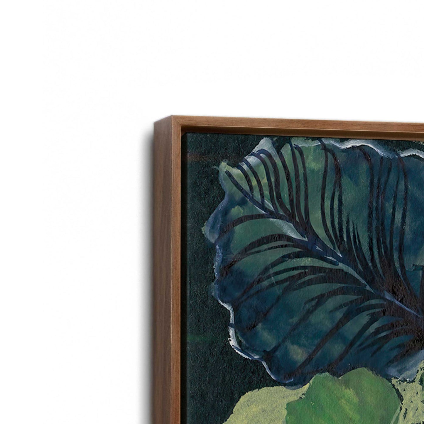 [Color:Walnut], Picture of art in a Walnut frame at an angle