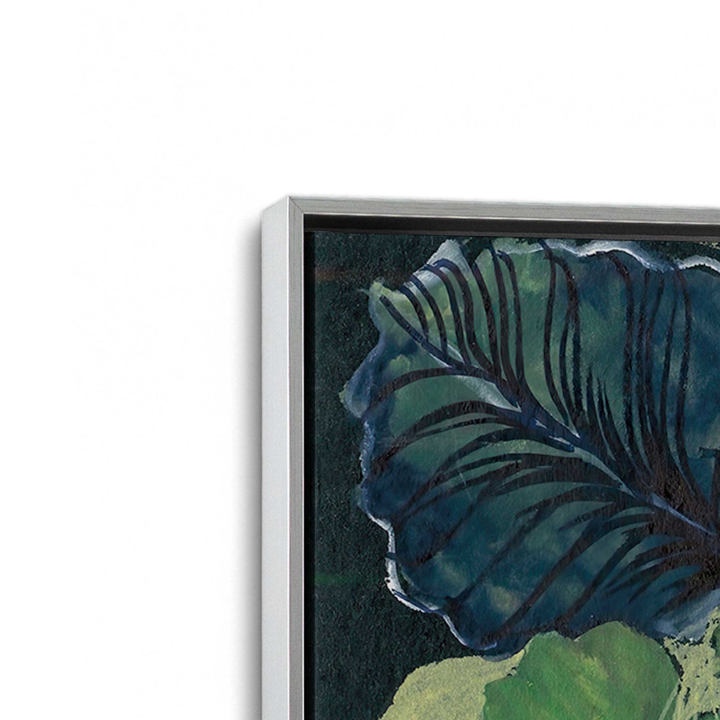 [Color:Polished Chrome], Picture of art in a Polished Chrome frame at an angle