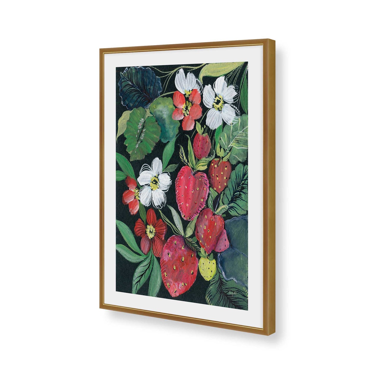 [Color:Polished Gold], Picture of art in a Polished Gold frame of the corner