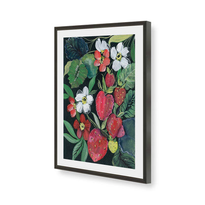 [Color:Satin Black], Picture of art in a Satin Black frame of the corner