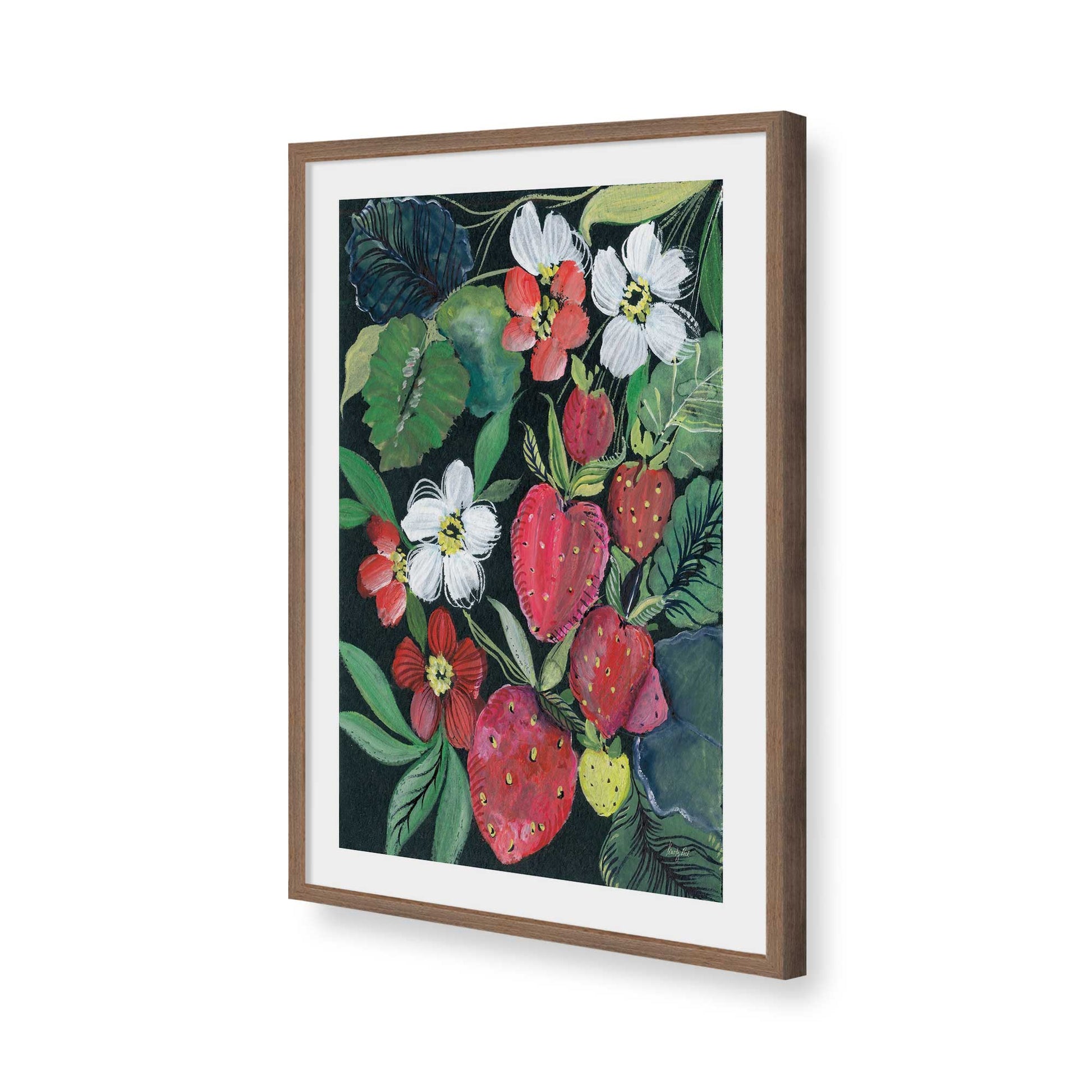 [Color:Walnut], Picture of art in a Walnut frame of the corner