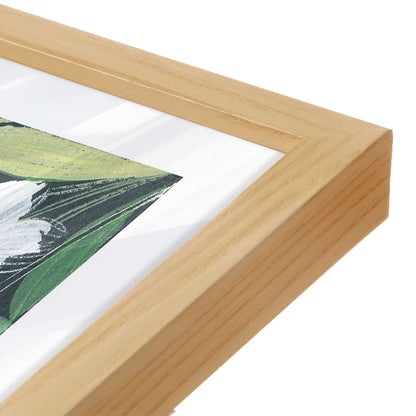 [Color:American Maple], Picture of art in a American Maple frame at an angle
