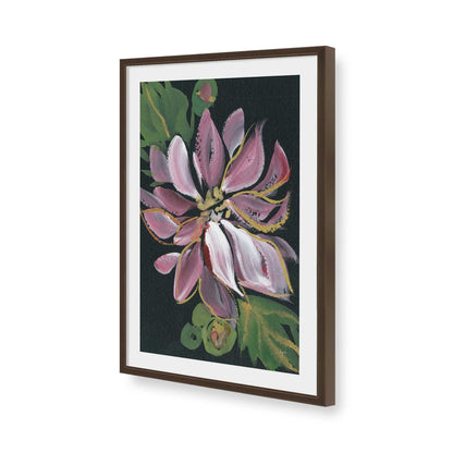 [Color:Brown], Picture of art in a Brown frame of the corner