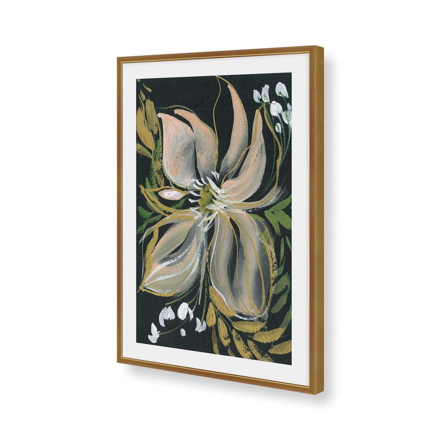 [Color:Polished Gold], Picture of art in a Polished Gold frame of the corner