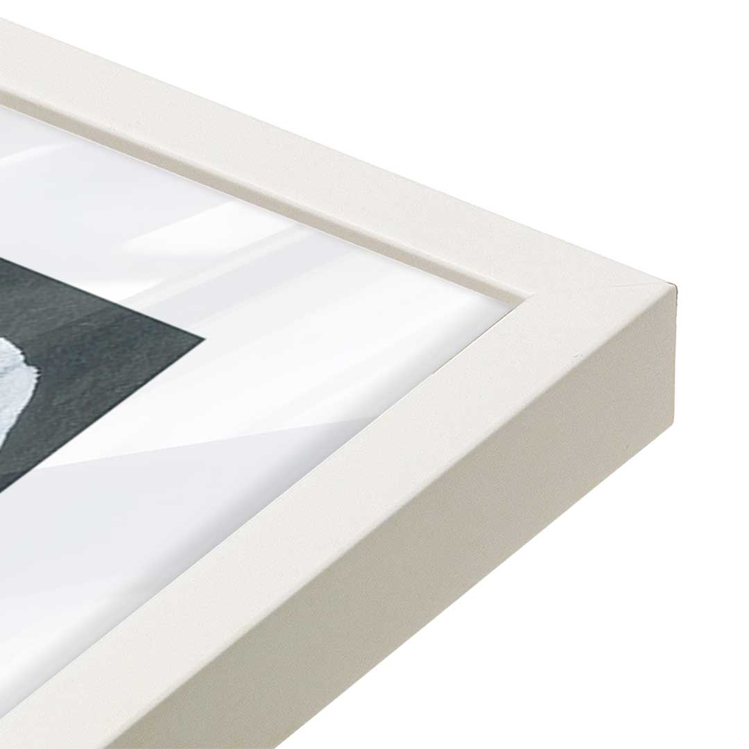 [Color:Opaque White], Picture of art in a Opaque White frame at an angle