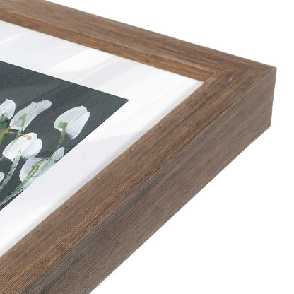 [Color:Walnut], Picture of art in a Walnut frame at an angle