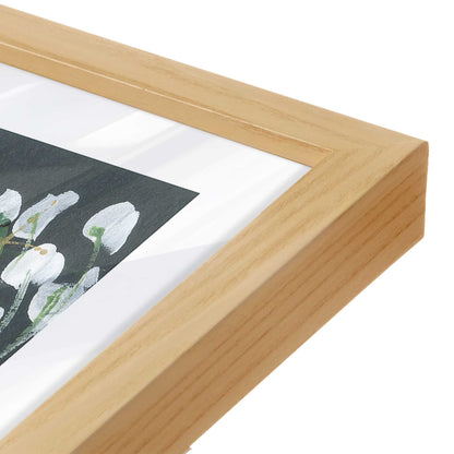 [Color:American Maple], Picture of art in a American Maple frame at an angle