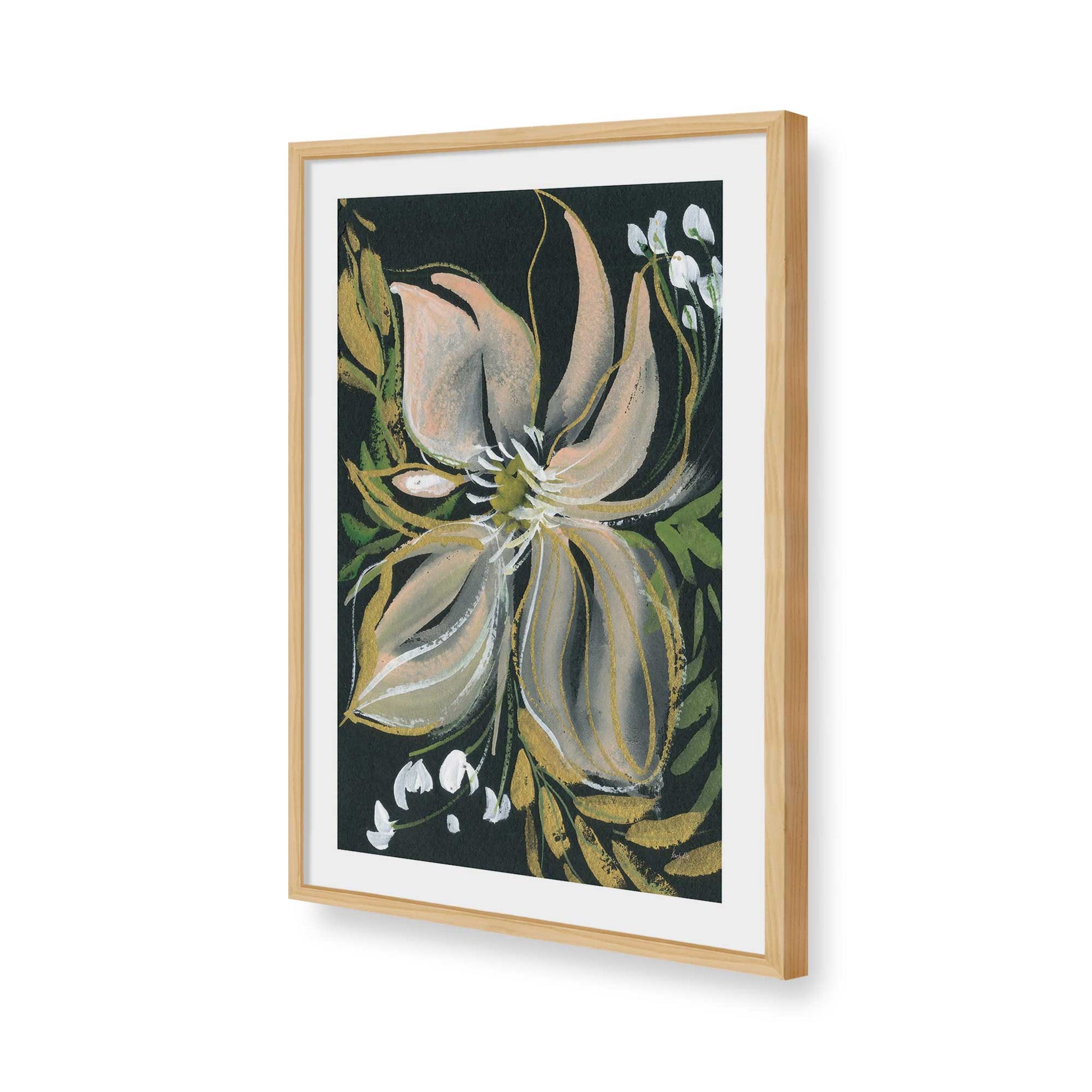 [Color:American Maple], Picture of art in a American Maple frame of the corner
