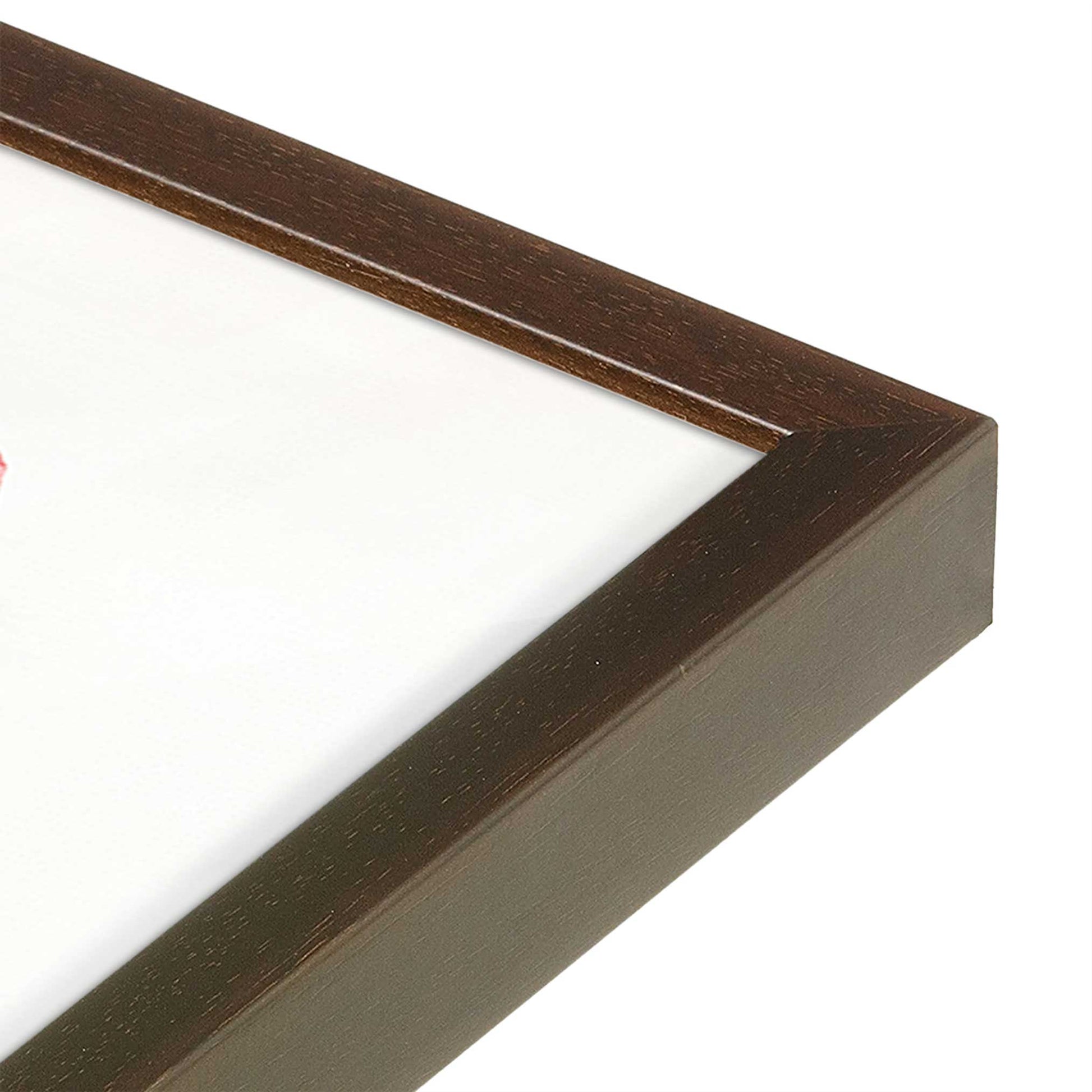 [Color:Espresso], Picture of art in a Espresso frame at an angle