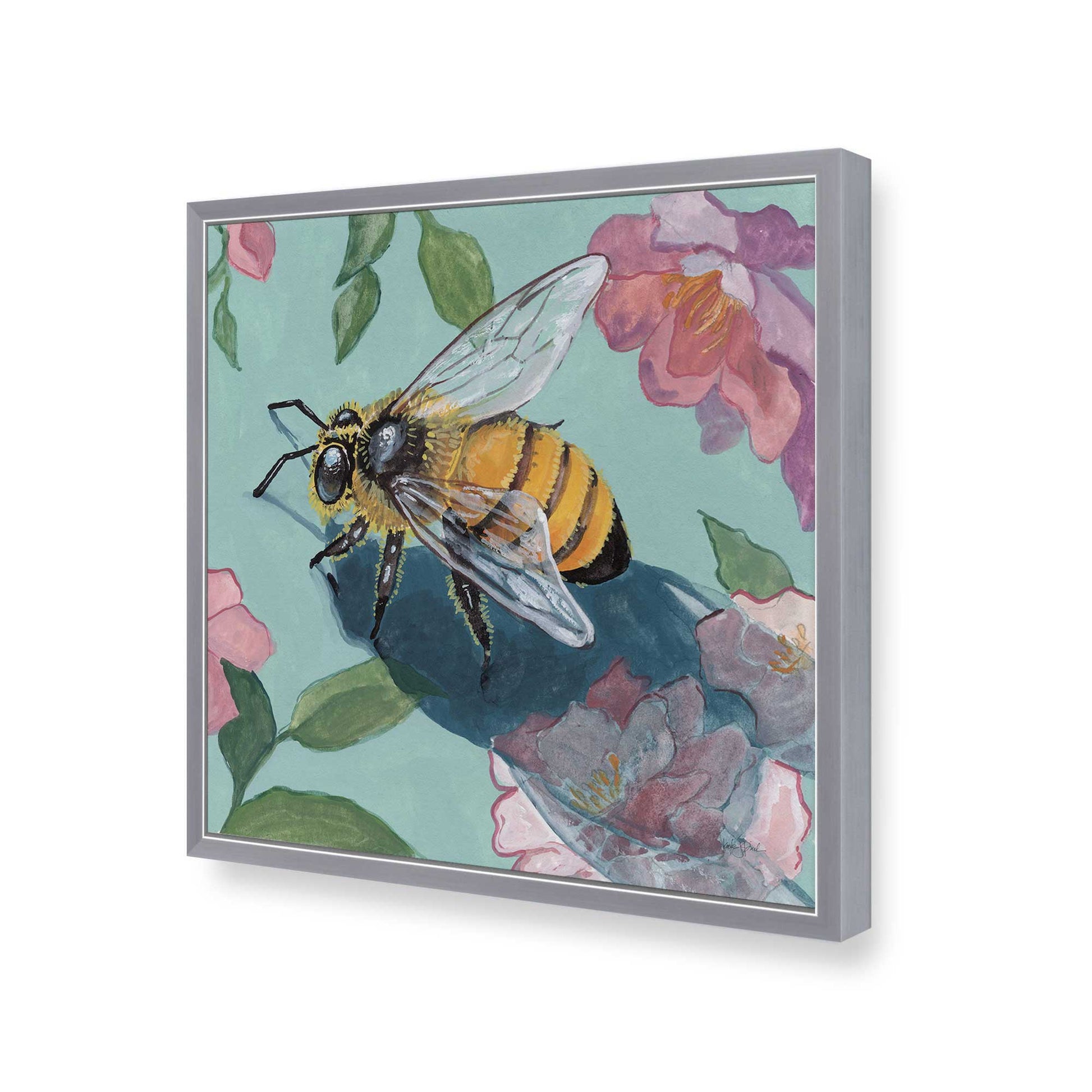 [Color:Polished Chrome], Picture of art in a Polished Chrome frame of the corner