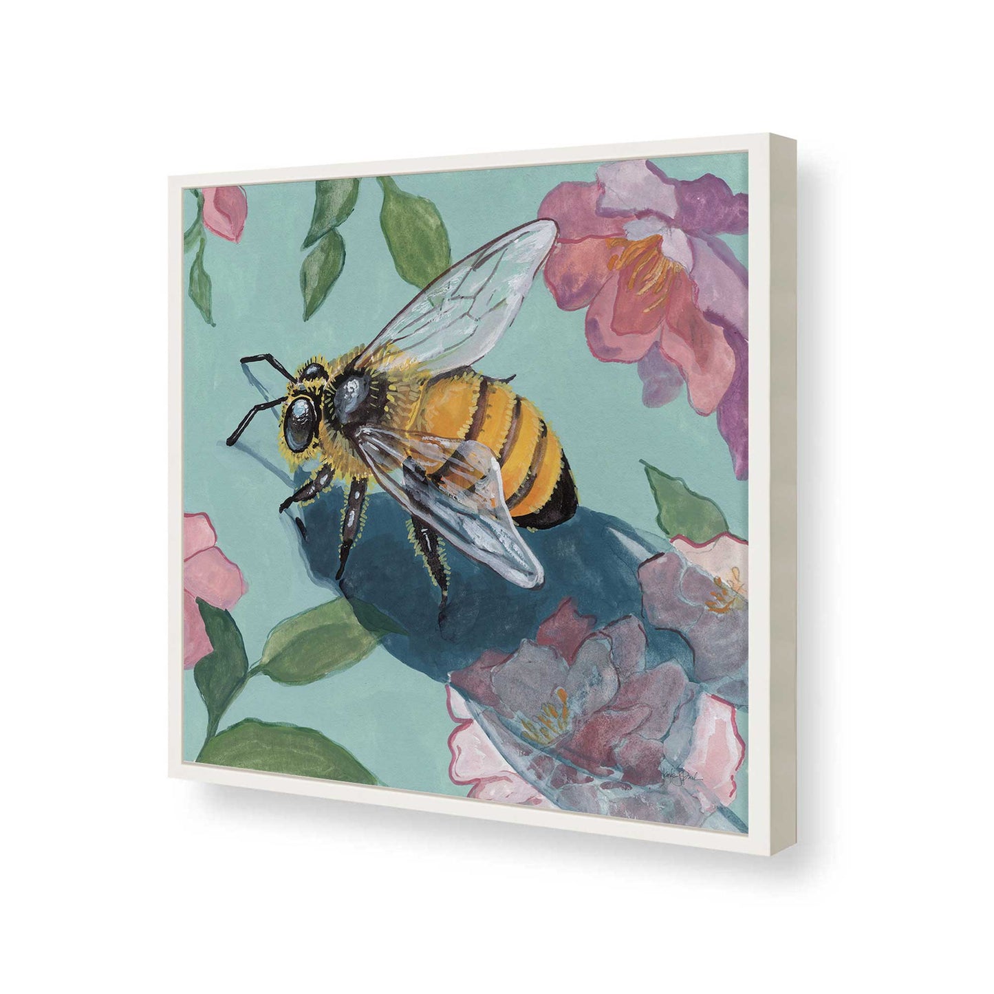 [Color:Opaque White], Picture of art in a Opaque White frame of the corner