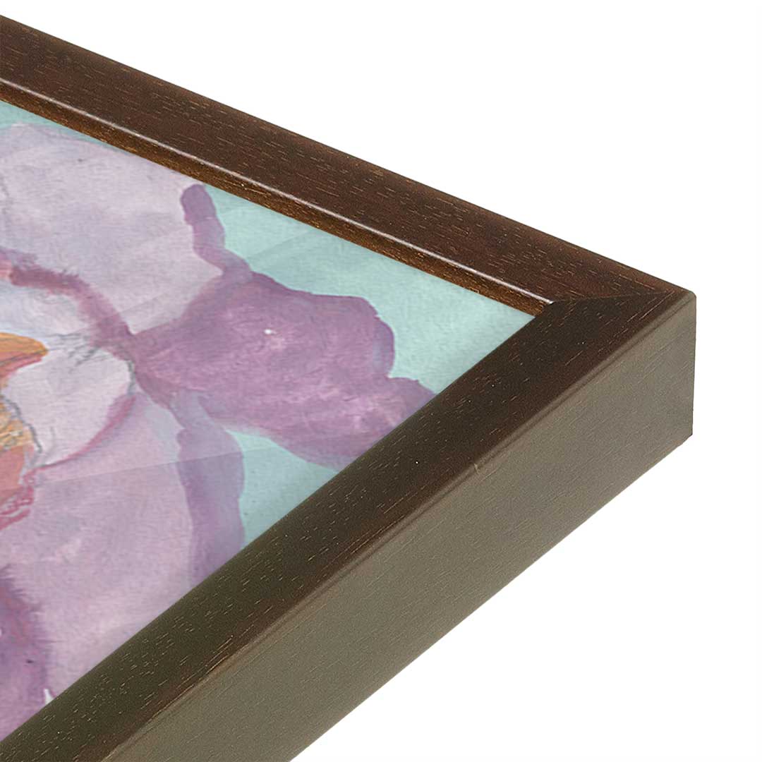 [Color:Espresso], Picture of art in a Espresso frame at an angle