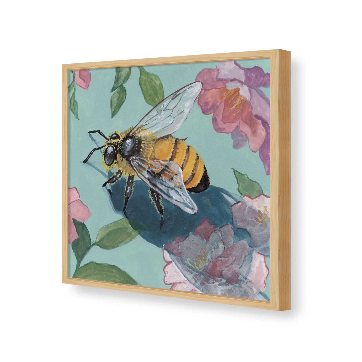 [Color:American Maple], Picture of art in a American Maple frame of the corner
