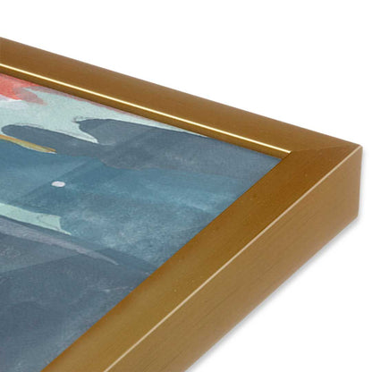 [Color:Polished Gold], Picture of art in a Polished Gold frame at an angle