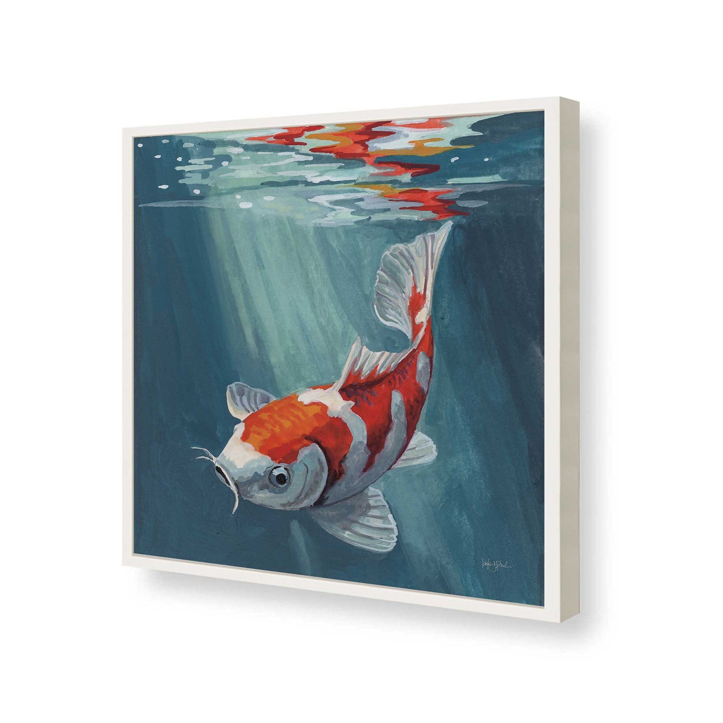 [Color:Opaque White], Picture of art in a Opaque White frame of the corner
