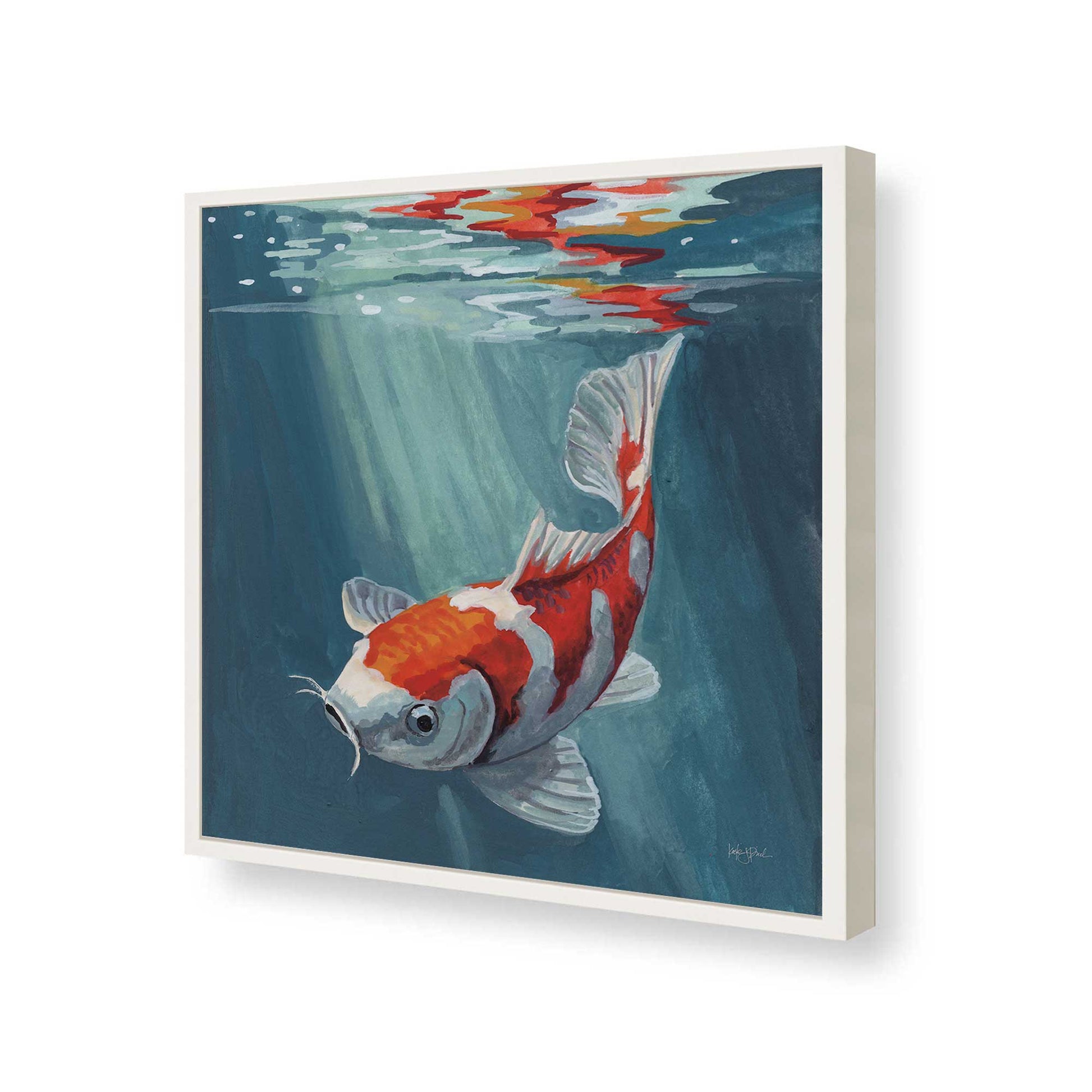 [Color:Opaque White], Picture of art in a Opaque White frame of the corner