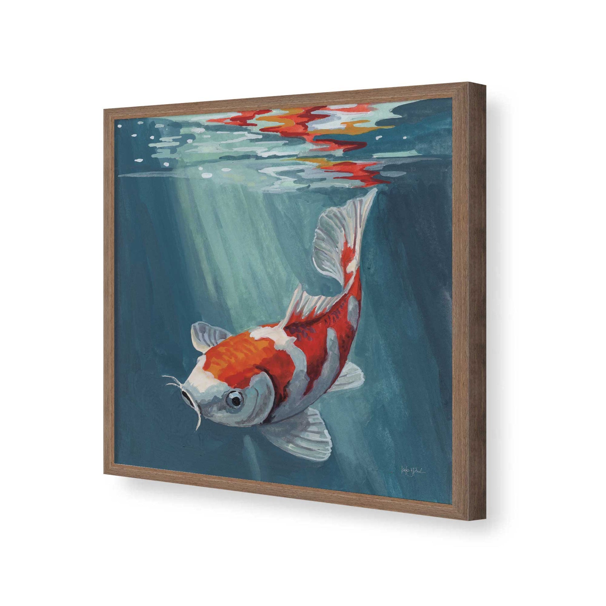 [Color:Walnut], Picture of art in a Walnut frame of the corner