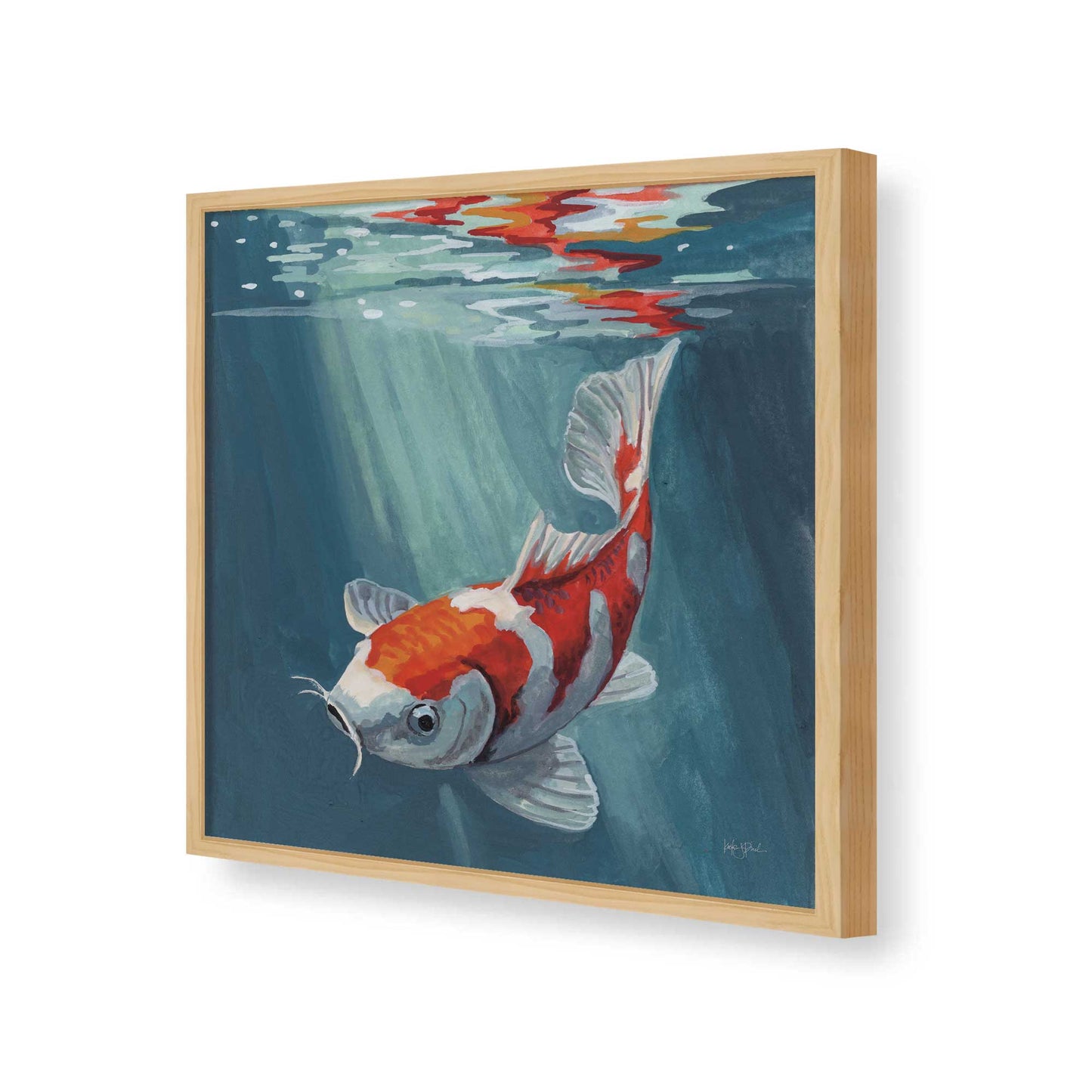 [Color:American Maple], Picture of art in a American Maple frame of the corner