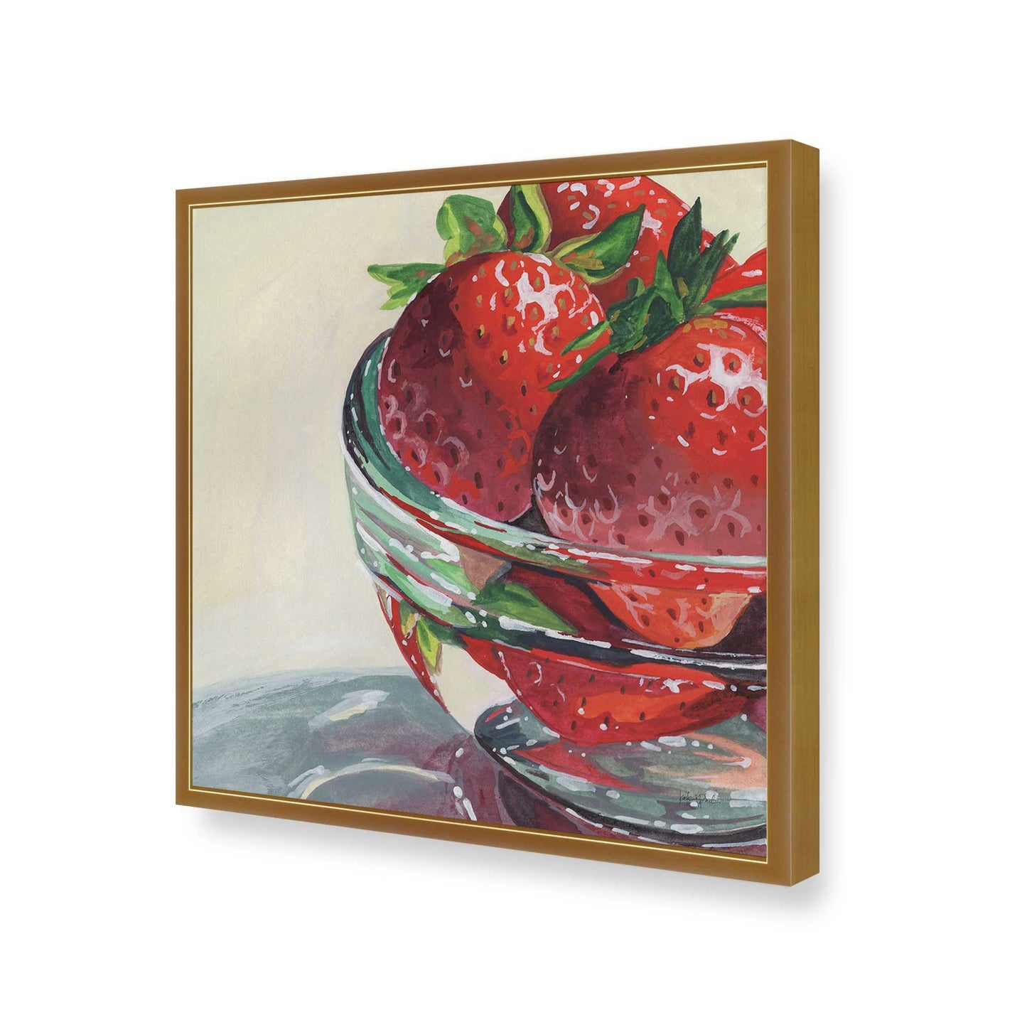 [Color:Polished Gold], Picture of art in a Polished Gold frame of the corner