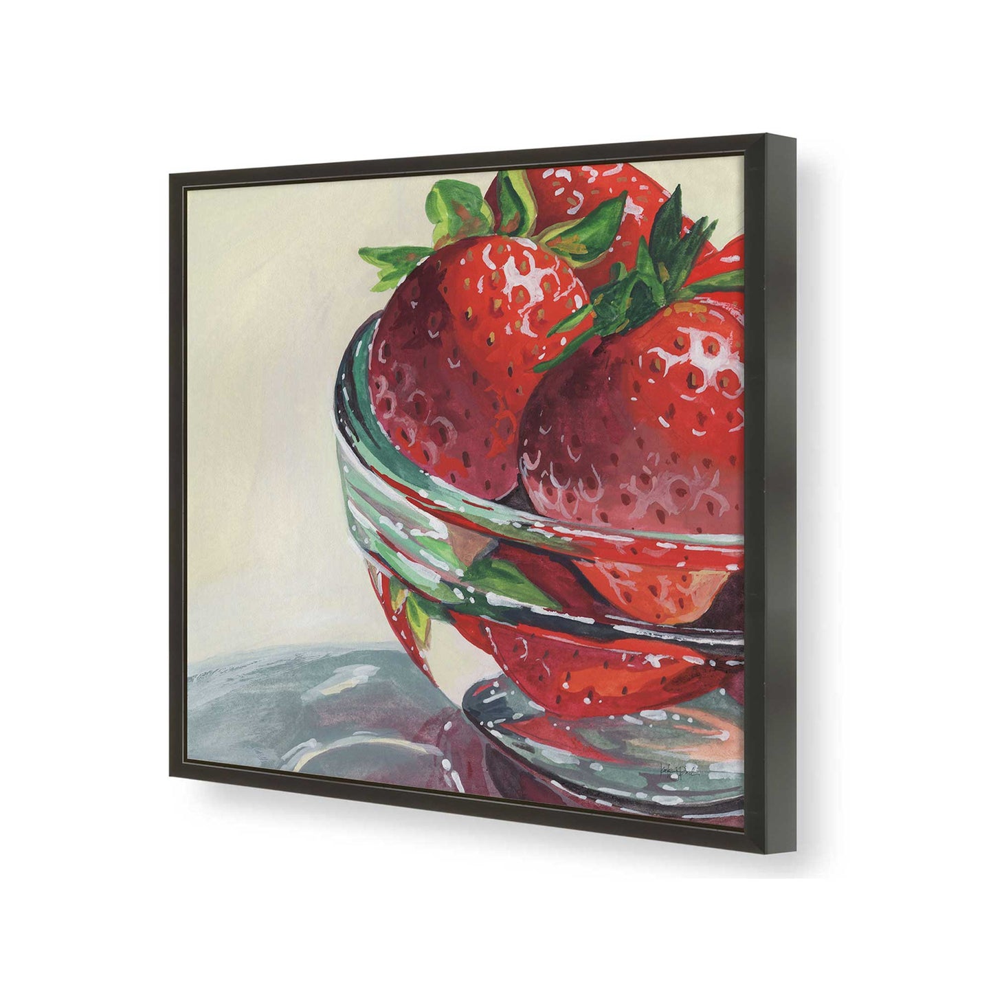 [Color:Satin Black], Picture of art in a Satin Black frame of the corner