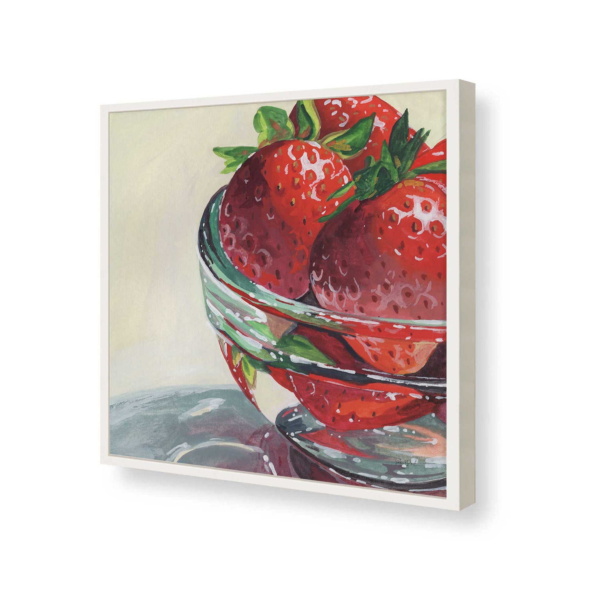 [Color:Opaque White], Picture of art in a Opaque White frame of the corner