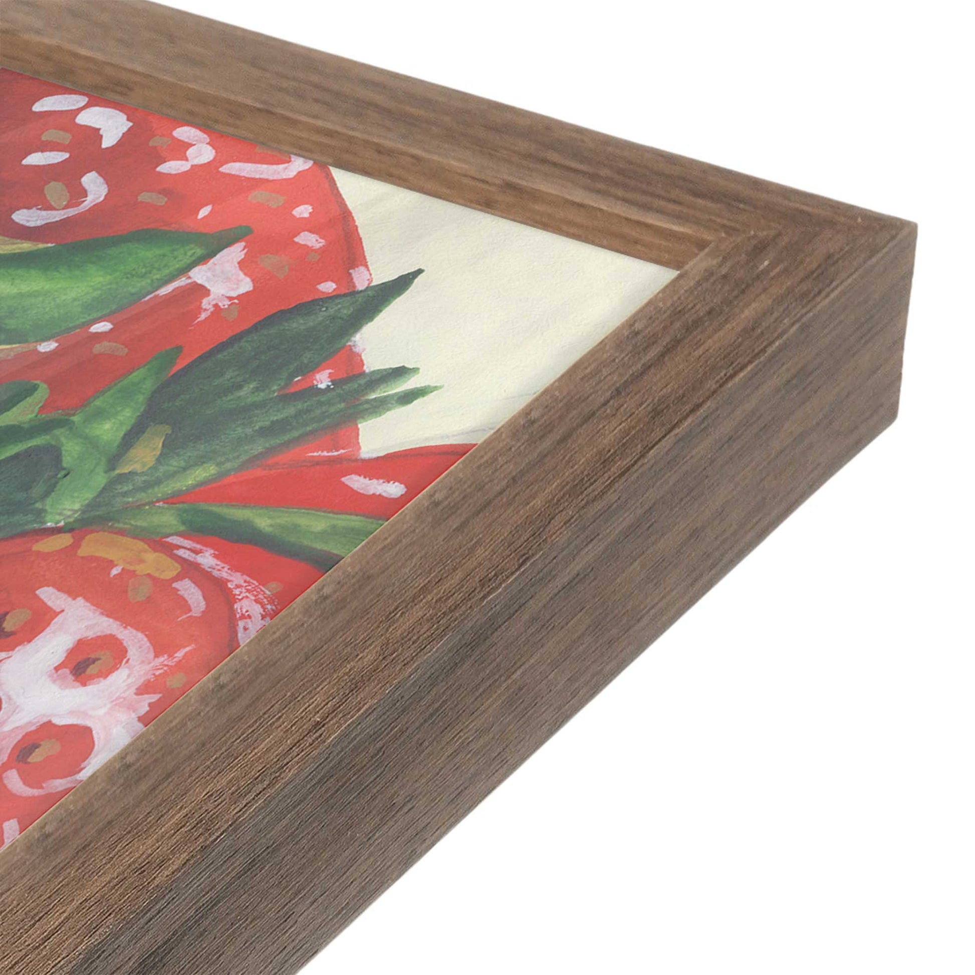 [Color:Walnut], Picture of art in a Walnut frame at an angle