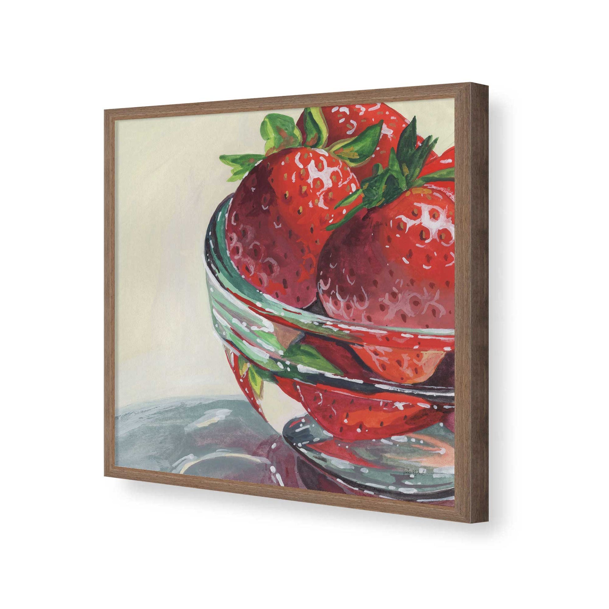 [Color:Walnut], Picture of art in a Walnut frame of the corner