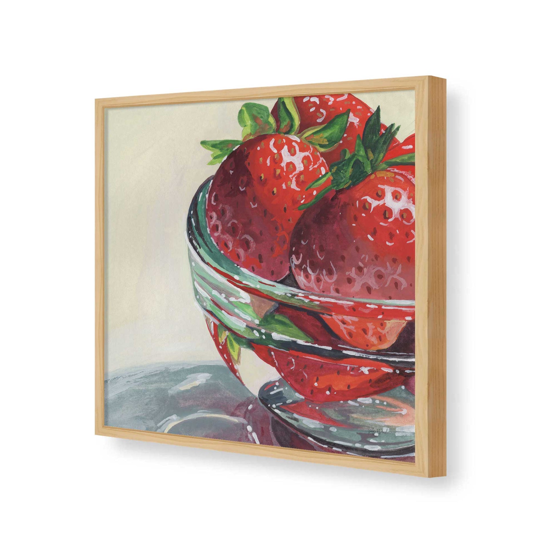 [Color:American Maple], Picture of art in a American Maple frame of the corner