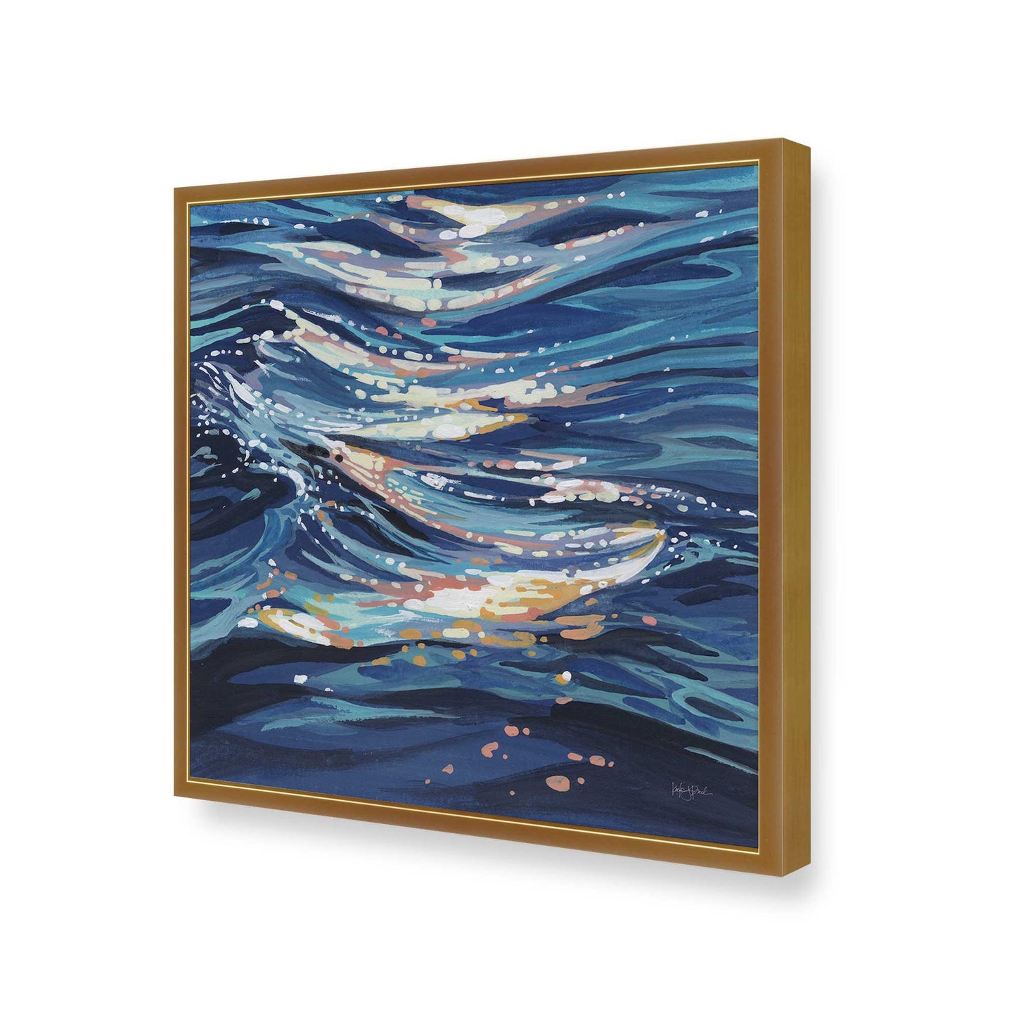 [Color:Polished Gold], Picture of art in a Polished Gold frame of the corner