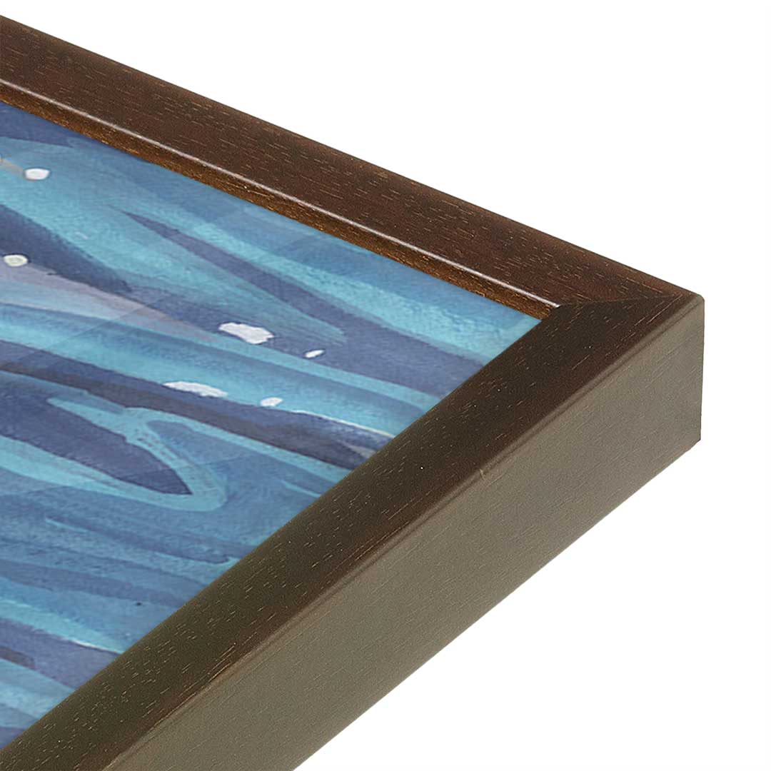 [Color:Espresso], Picture of art in a Espresso frame at an angle