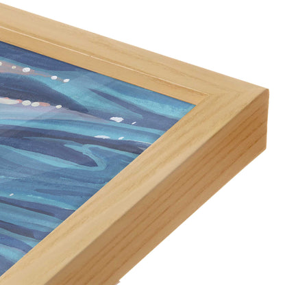 [Color:American Maple], Picture of art in a American Maple frame at an angle