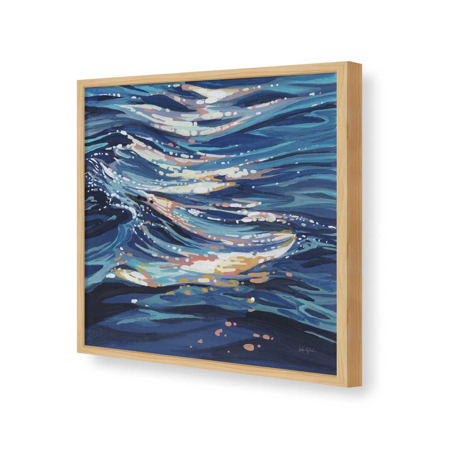 [Color:American Maple], Picture of art in a American Maple frame of the corner
