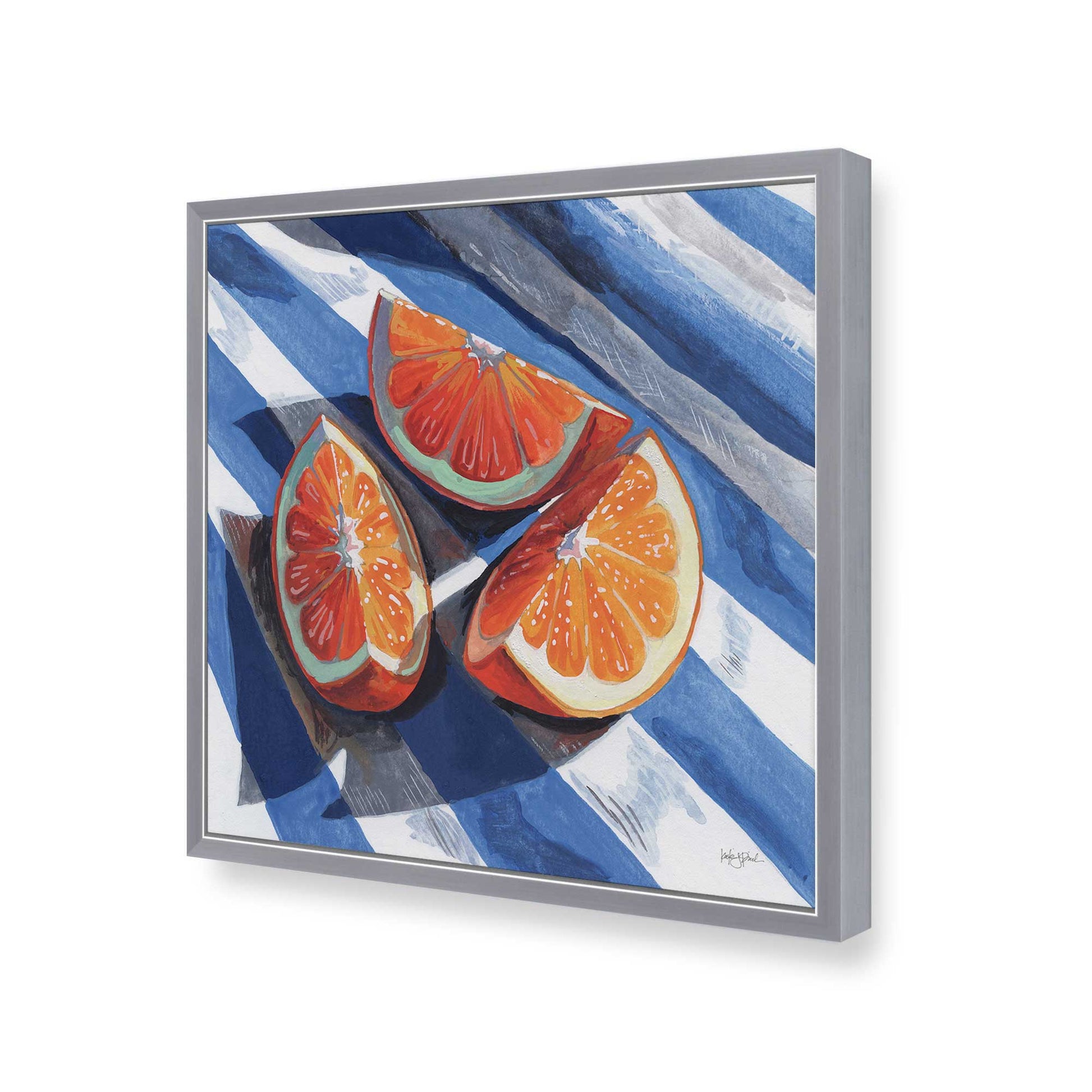 [Color:Polished Chrome], Picture of art in a Polished Chrome frame of the corner