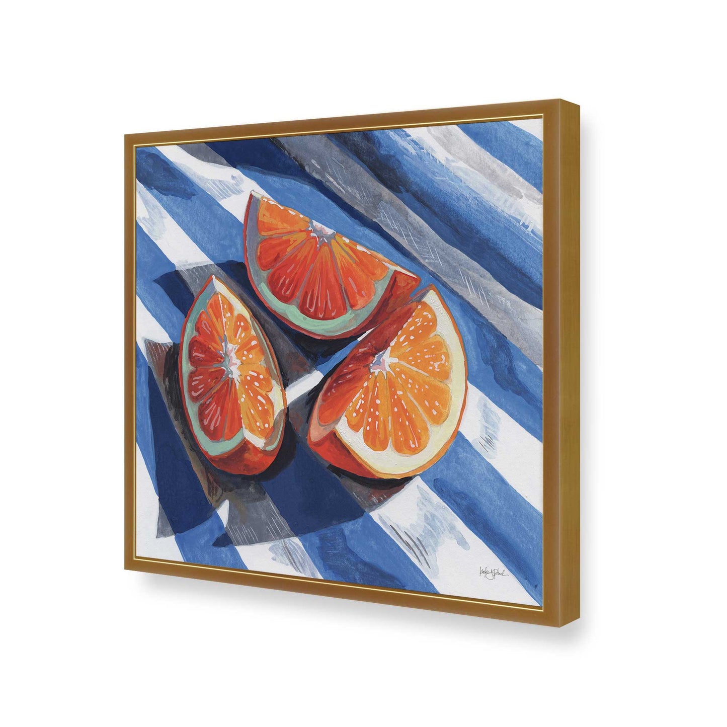 [Color:Polished Gold], Picture of art in a Polished Gold frame of the corner
