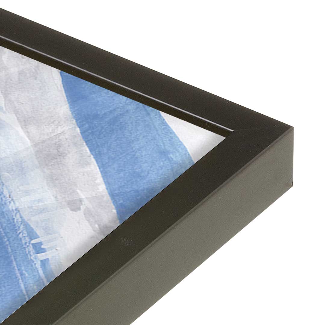 [Color:Satin Black], Picture of art in a Satin Black frame at an angle