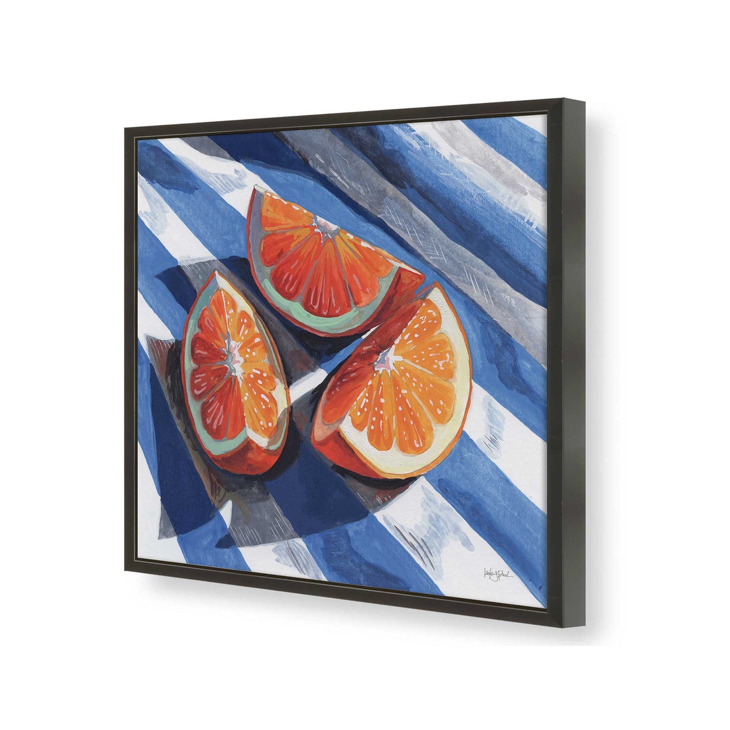 [Color:Satin Black], Picture of art in a Satin Black frame of the corner