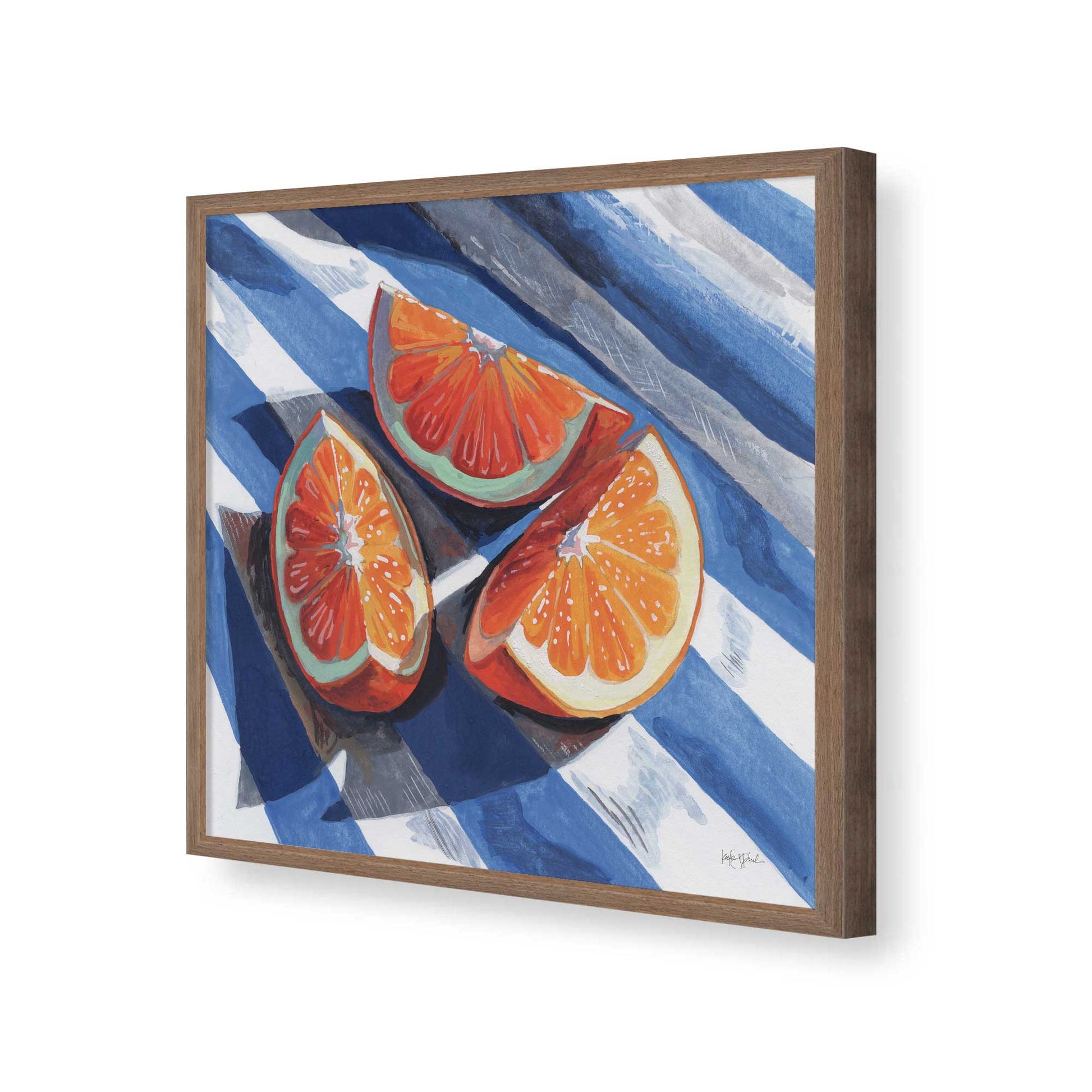 [Color:Walnut], Picture of art in a Walnut frame of the corner